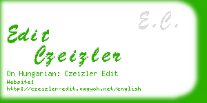 edit czeizler business card